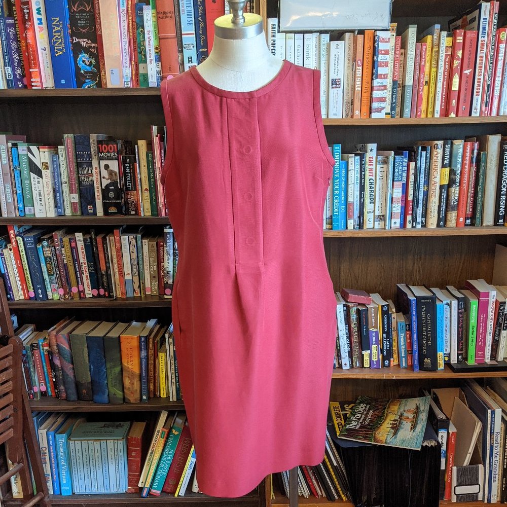 Talbots Red Sheath Dress Size 16 with Pockets!
